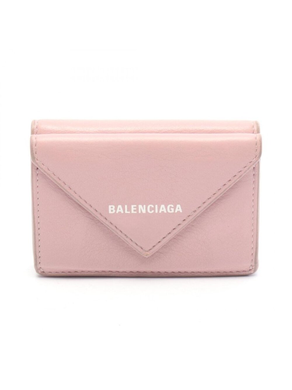 Balenciaga Trifold Wallet Paper Mini Dusty Pink Leather - Picture 1 of 12